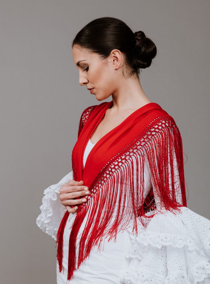 manton rojo de flamenca lina1960